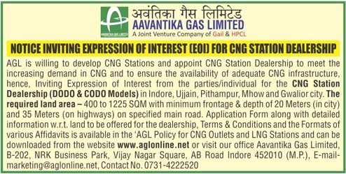 Aavantika Gas NOTICE INVITING EXPRESSION OF INTEREST EOI FOR